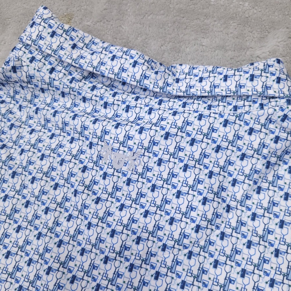 Hickey Freeman Cocktail Glass Print Short Sleeve Polo Shirt Mens size XL - Picture 5 of 9